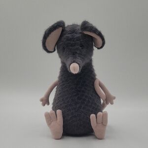 Jellycat Plush Mouse Toy - Black and Pink